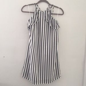 J.Crew navy and white halter sun dress small NWT